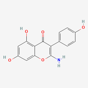 2-Amino-5,7-dihydroxy-3-(4-hydroxyphenyl)-4H-chromen-4-one