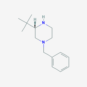 molecular formula C15H24N2 B1506380 Piperazine, 3-(1,1-dimethylethyl)-1-(phenylmethyl)-, (3S)- 