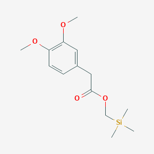 Benzeneacetic acid, 3,4-dimethoxy-, (trimethylsilyl)methyl ester