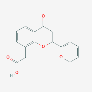 [4-Oxo-2-(2H-pyran-6-yl)-4H-1-benzopyran-8-yl]acetic acid