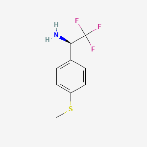 molecular formula C9H10F3NS B1506385 (1R)-2,2,2-Trifluoro-1-(4-methylthiophenyl)ethylamine 
