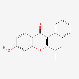 molecular formula C18H16O3 B15063987 4H-1-Benzopyran-4-one, 7-hydroxy-2-(1-methylethyl)-3-phenyl- CAS No. 32131-70-7