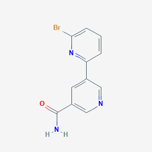 molecular formula C11H8BrN3O B15063996 6-Bromo-[2,3'-bipyridine]-5'-carboxamide CAS No. 1346687-05-5