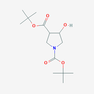 Di-tert-butyl 4-hydroxypyrrolidine-1,3-dicarboxylate