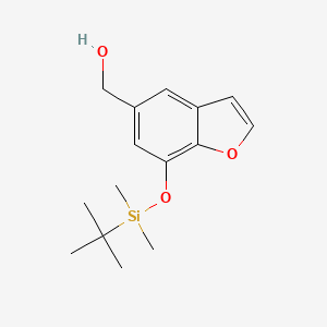 molecular formula C15H22O3Si B15064040 (7-((tert-Butyldimethylsilyl)oxy)benzofuran-5-yl)methanol 