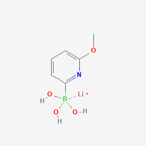molecular formula C6H9BLiNO4 B1506405 Lithium (6-methoxypyridin-2-YL)trihydroxyborate 