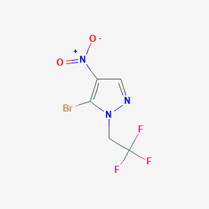 molecular formula C5H3BrF3N3O2 B1506406 5-bromo-4-nitro-1-(2,2,2-trifluoroethyl)-1H-pyrazole 