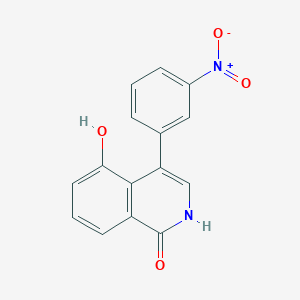 molecular formula C15H10N2O4 B15064069 5-Hydroxy-4-(3-nitrophenyl)isoquinolin-1(2H)-one CAS No. 656234-26-3