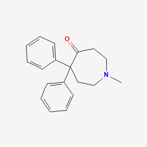 molecular formula C19H21NO B15064094 1-Methyl-5,5-diphenylazepan-4-one CAS No. 6636-28-8