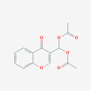 molecular formula C14H12O6 B15064106 (4-Oxo-4H-chromen-3-yl)methylene diacetate CAS No. 74990-95-7