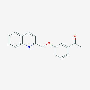 molecular formula C18H15NO2 B15064117 1-(3-(Quinolin-2-ylmethoxy)phenyl)ethanone CAS No. 104341-44-8