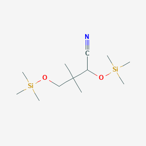 3,3-Dimethyl-2,4-bis((trimethylsilyl)oxy)butanenitrile