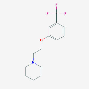 molecular formula C14H18F3NO B15064160 1-(2-(3-(Trifluoromethyl)phenoxy)ethyl)piperidine 