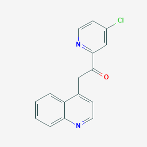 molecular formula C16H11ClN2O B15064165 1-(4-Chloropyridin-2-yl)-2-(quinolin-4-yl)ethanone 