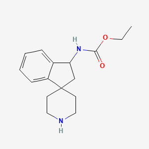 molecular formula C16H22N2O2 B15064180 Ethyl (2,3-dihydrospiro[indene-1,4'-piperidin]-3-yl)carbamate 