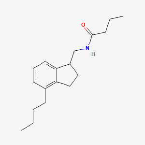 molecular formula C18H27NO B15064185 Butanamide, N-[(4-butyl-2,3-dihydro-1H-inden-1-yl)methyl]- CAS No. 820974-73-0