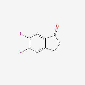 molecular formula C9H6FIO B15064203 5-Fluoro-6-iodo-2,3-dihydro-1H-inden-1-one 