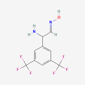 molecular formula C10H8F6N2O B1506423 2-Amino-2-(3,5-bis(trifluoromethyl)phenyl)acetaldehyde oxime 