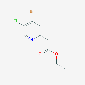 molecular formula C9H9BrClNO2 B15064242 Ethyl 4-bromo-5-chloropyridine-2-acetate 