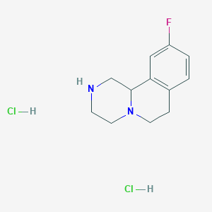 molecular formula C12H17Cl2FN2 B15064297 10-Fluoro-2,3,4,6,7,11b-hexahydro-1H-pyrazino[2,1-a]isoquinoline dihydrochloride 