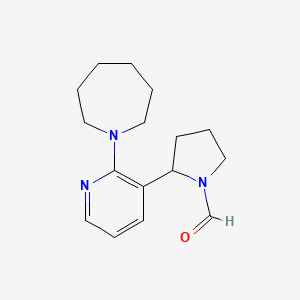 2-(2-(Azepan-1-yl)pyridin-3-yl)pyrrolidine-1-carbaldehyde