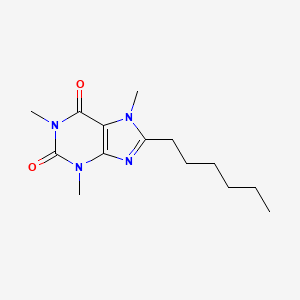 8-Hexyl-1,3,7-trimethyl-3,7-dihydro-1h-purine-2,6-dione