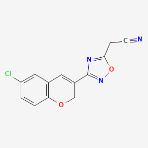 2-(3-(6-Chloro-2H-chromen-3-yl)-1,2,4-oxadiazol-5-yl)acetonitrile