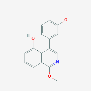 molecular formula C17H15NO3 B15064368 1-Methoxy-4-(3-methoxyphenyl)isoquinolin-5-ol CAS No. 656233-92-0