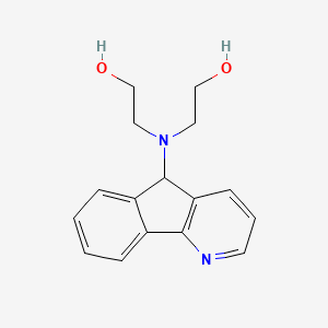 molecular formula C16H18N2O2 B15064374 2,2'-[(5H-Indeno[1,2-b]pyridin-5-yl)azanediyl]di(ethan-1-ol) CAS No. 89971-96-0