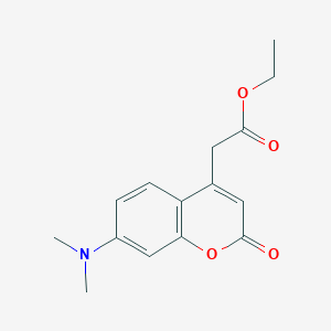 molecular formula C15H17NO4 B15064414 Ethyl 2-(7-(dimethylamino)-2-oxo-2H-chromen-4-yl)acetate 