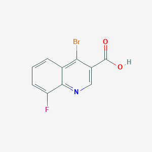 molecular formula C10H5BrFNO2 B15064420 4-Bromo-8-fluoroquinoline-3-carboxylic acid 