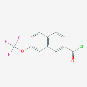 molecular formula C12H6ClF3O2 B15064424 2-(Trifluoromethoxy)naphthalene-7-carbonyl chloride 