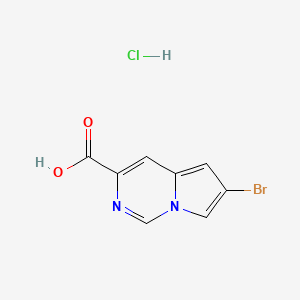 molecular formula C8H6BrClN2O2 B15064428 6-Bromopyrrolo[1,2-c]pyrimidine-3-carboxylic acid hydrochloride 