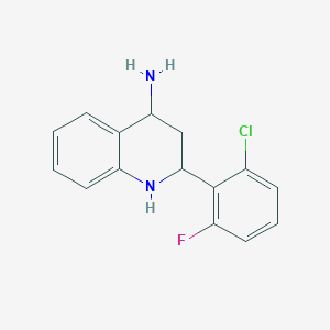 2-(2-Chloro-6-fluorophenyl)-1,2,3,4-tetrahydroquinolin-4-amine