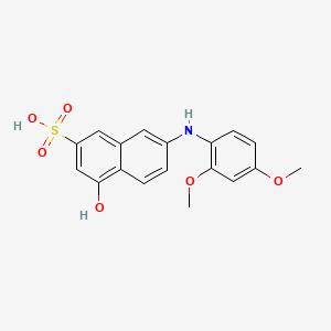 molecular formula C18H17NO6S B1506447 7-(2,4-Dimethoxyanilino)-4-hydroxynaphthalene-2-sulfonic acid CAS No. 6259-49-0