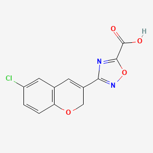 3-(6-Chloro-2H-chromen-3-yl)-1,2,4-oxadiazole-5-carboxylic acid