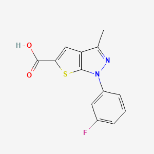 molecular formula C13H9FN2O2S B15064545 1-(3-fluorophenyl)-3-methyl-1H-thieno[2,3-c]pyrazole-5-carboxylic acid 