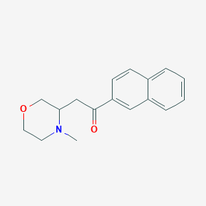 molecular formula C17H19NO2 B15064548 2-(4-Methylmorpholin-3-yl)-1-(naphthalen-2-yl)ethan-1-one CAS No. 666190-71-2