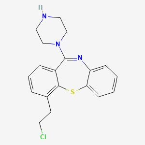 molecular formula C19H20ClN3S B1506458 4-(2-Chloroethyl)-11-(piperazin-1-yl)dibenzo[b,f][1,4]thiazepine CAS No. 352232-17-8