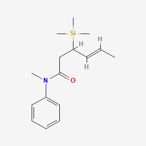 molecular formula C16H25NOSi B15064609 (E)-N-Methyl-N-phenyl-3-(trimethylsilyl)hex-4-enamide 