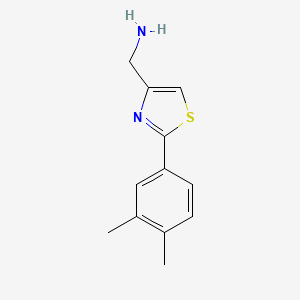 molecular formula C12H14N2S B1506462 C-[2-(3,4-Dimethyl-phenyl)-thiazol-4-YL]-methylamine CAS No. 885280-01-3