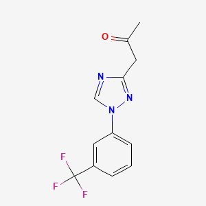 1-(1-(3-(trifluoromethyl)phenyl)-1H-1,2,4-triazol-3-yl)propan-2-one