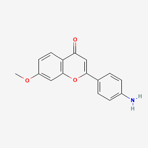 molecular formula C16H13NO3 B15064652 2-(4-Aminophenyl)-7-methoxy-4H-1-benzopyran-4-one CAS No. 921942-36-1