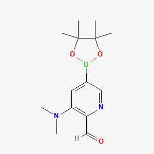 3-(Dimethylamino)-5-(4,4,5,5-tetramethyl-1,3,2-dioxaborolan-2-yl)picolinaldehyde