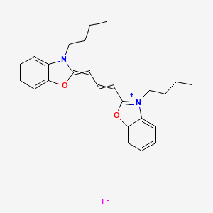 molecular formula C25H29IN2O2 B1506469 3-Butyl-2-[3-(3-butyl-1,3-benzoxazol-3-ium-2-yl)prop-2-enylidene]-1,3-benzoxazole;iodide 