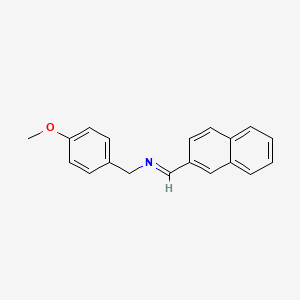 molecular formula C19H17NO B15064703 (E)-N-[(4-Methoxyphenyl)methyl]-1-(naphthalen-2-yl)methanimine CAS No. 648424-31-1