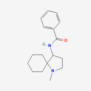 molecular formula C17H24N2O B15064704 N-(1-Methyl-1-azaspiro[4.5]decan-4-yl)benzamide CAS No. 89732-27-4