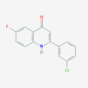 2-(3-Chlorophenyl)-6-fluoroquinolin-4(1H)-one