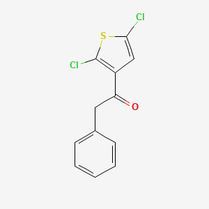 molecular formula C12H8Cl2OS B15064710 1-(2,5-Dichlorothiophen-3-yl)-2-phenylethanone 