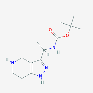 tert-Butyl (1-(4,5,6,7-tetrahydro-1H-pyrazolo[4,3-c]pyridin-3-yl)ethyl)carbamate